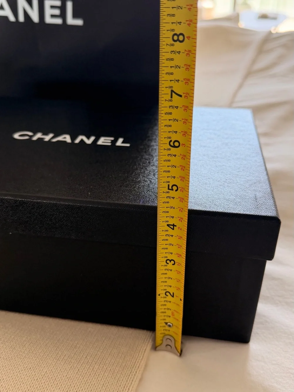 Chanel Ballet Flats Empty Shoe Box + Shopping Bag + Camellia